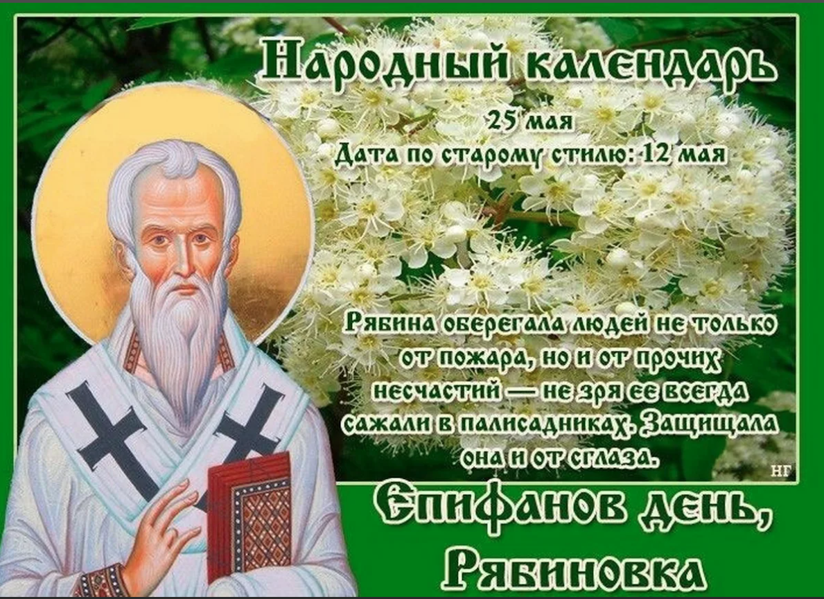 Церковный праздник сегодня 5. 25 Мая народный праздник Епифанов день. Святой Епифаний, епископ кипрский. Епифанов день Рябиновка 25 мая. 25 Мая народный календарь.