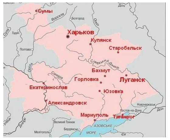 Харьков на карте граница с россией. Территория Донецко-Криворожской Республики на карте. Границы Донецко Криворожской Республики на карте. Границы Донбасса на карте СССР. Донбасс на карте СССР.